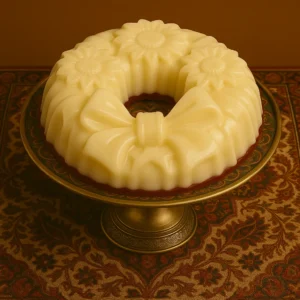 Pineapple Dessert in a plate with authetic persian background